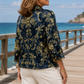 Jacket Polyester Baroque Gold Scrollwork with Open Front