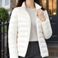Quilted Jacket Cashmere-Feel with Padded Filling and Stand Collar