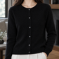 Relaxed Round Neck Button Cardigan
