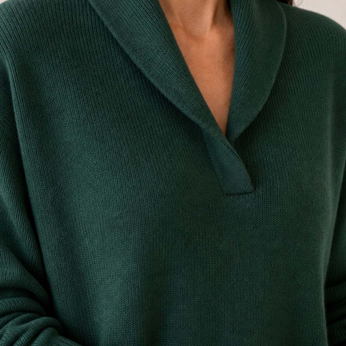 Generous Shawl Collar Jumper