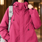 Hooded Jacket Cotton Blend Relaxed Mid-Length with Concealed Zip