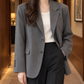 Blazer Polyester Short Tailored with Notched Lapels and Two Buttons