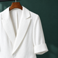 Blazer Polyester Tailored with Notched Lapels and Turned-Back Cuffs