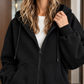 Woven-Blend Relaxed Zip Hoodie