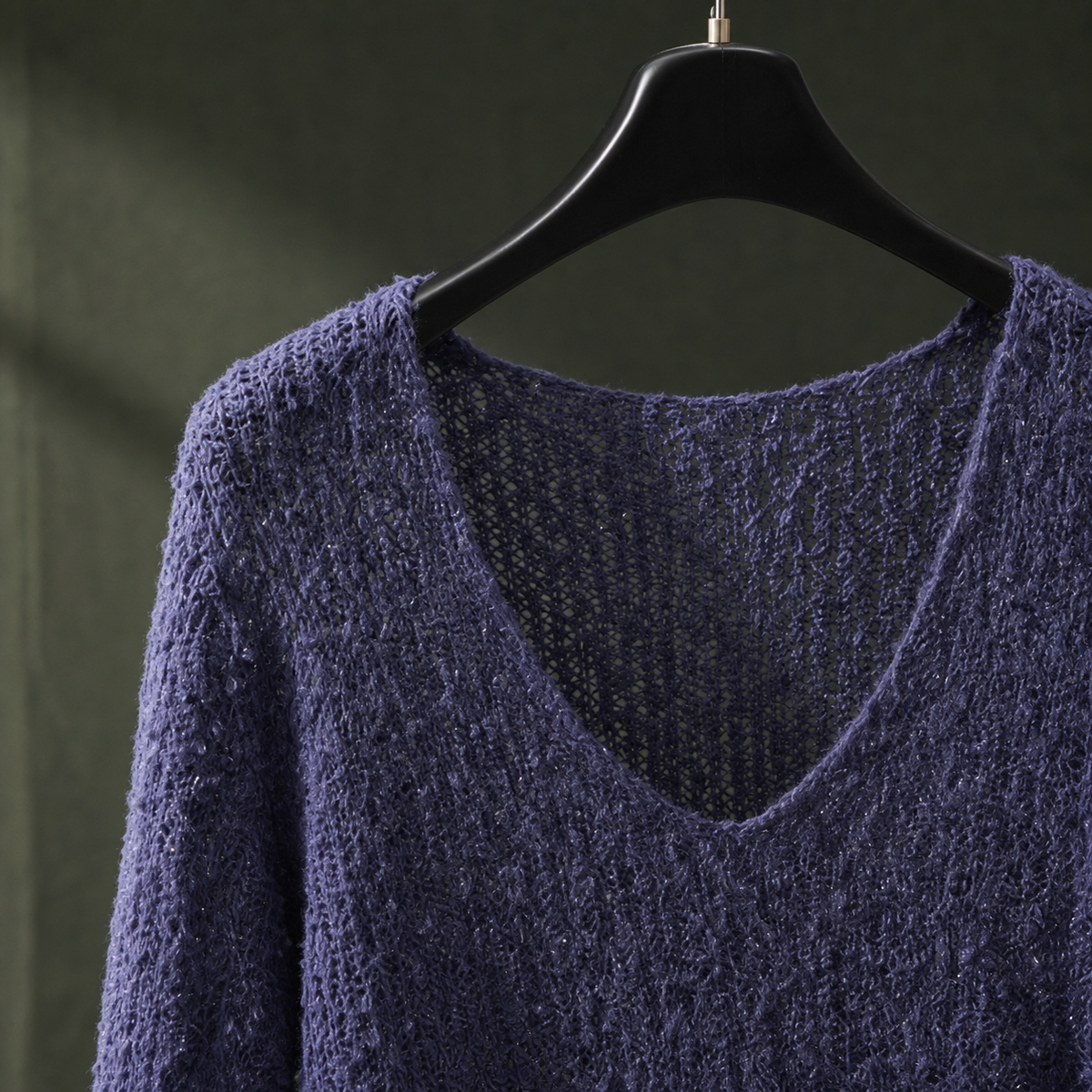 Open Knit Wool-Blend Jumper