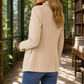 Blazer Polyester Tailored Hip-Length Cut with Notched Lapels