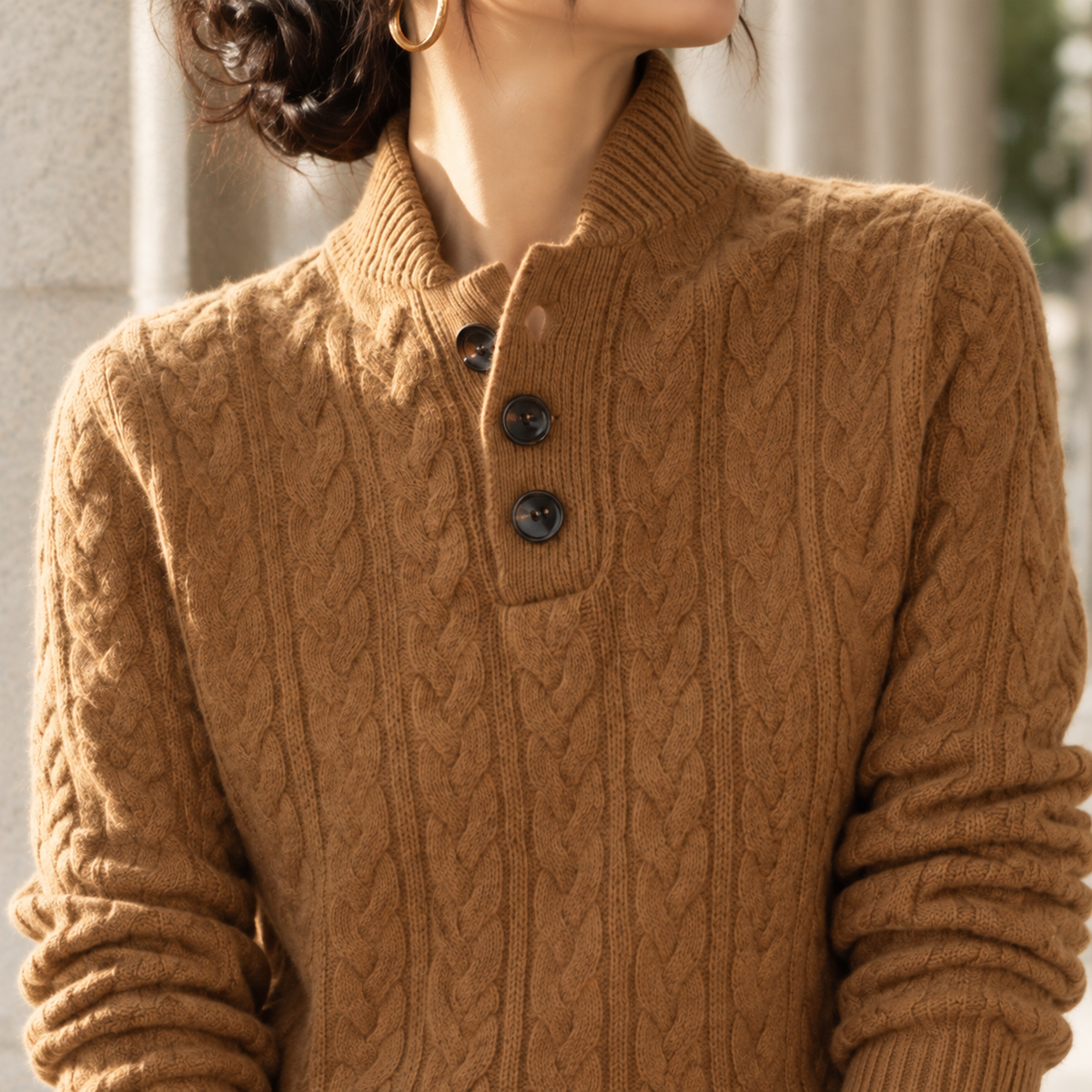Textured Cable Knit Jumper