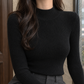 Fine Vertical Rib Close-Fitting Jumper