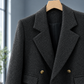 Blazer Polyester Double-Breasted with Broad Peak Lapels and Pockets