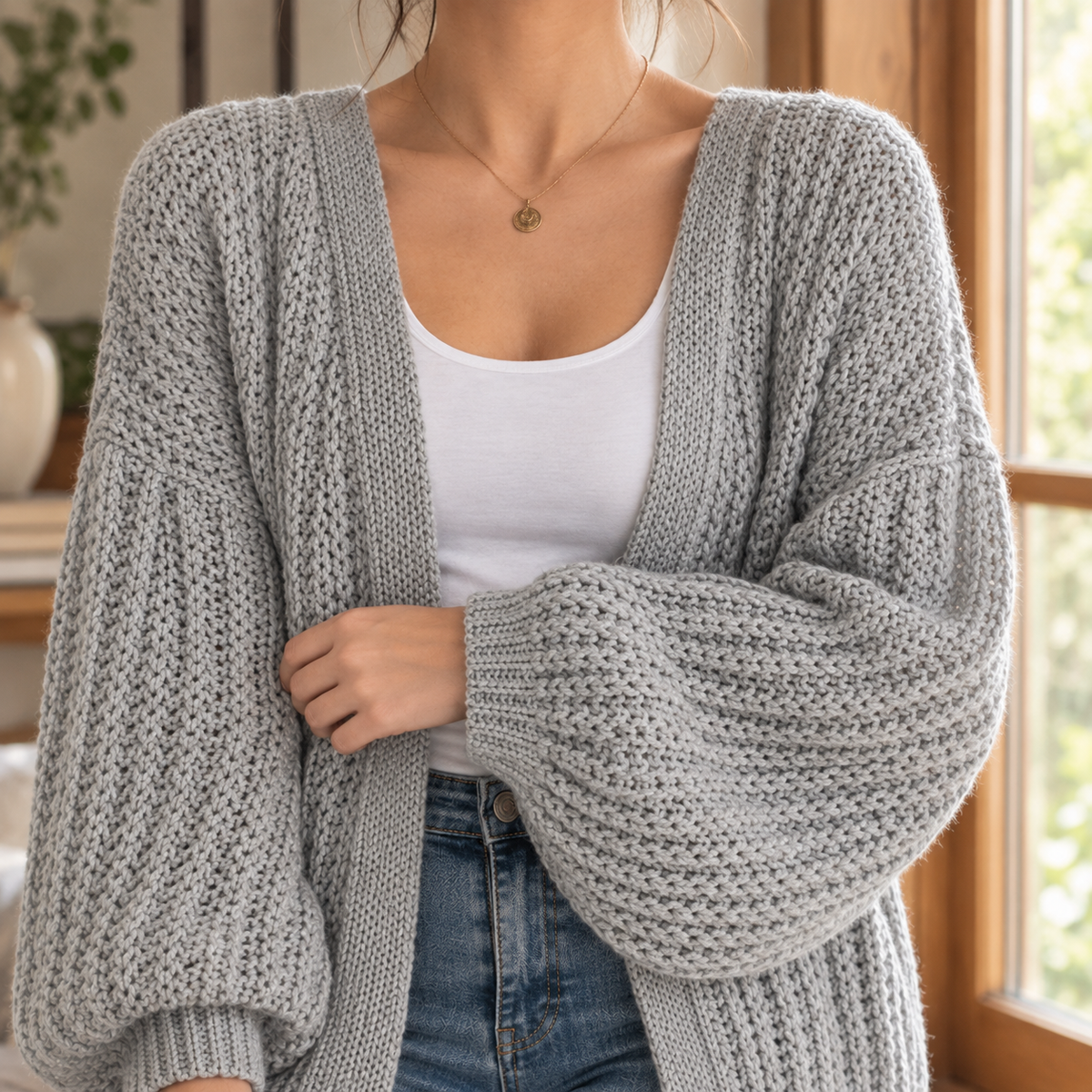 Chunky Knit Relaxed Cardigan