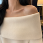 Off-Shoulder Jumper with Foldover Neckline