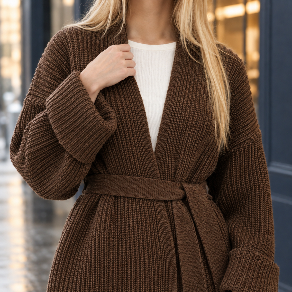 Belted Wrap Cardigan