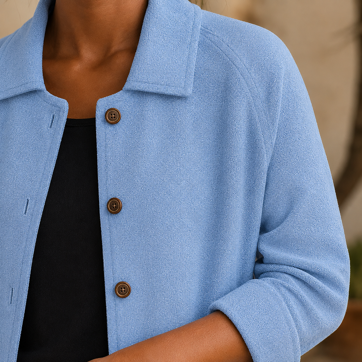Collared Loose Straight Cardigan