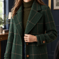 Jacket Polyester Windowpane Check Relaxed with Notch Lapels