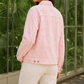 Trucker Jacket Washed Cotton Blend with Pointed Collar and Pockets