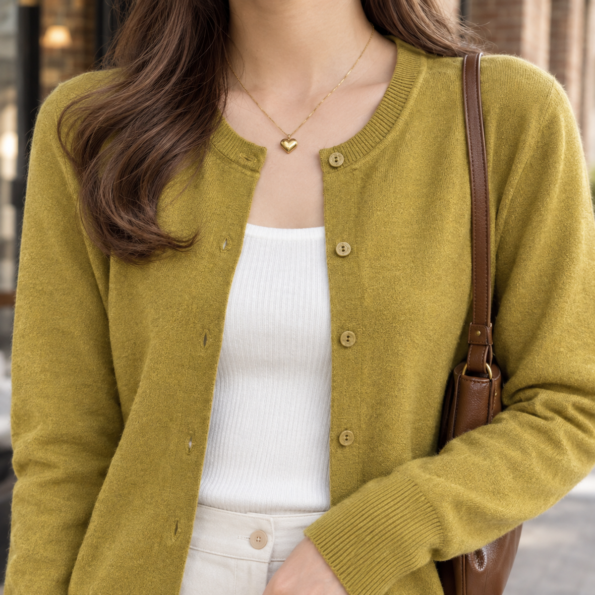 Fine Knit Button Cardigan