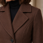 Overcoat Polyester Tailored Longline with Broad Lapels and Pockets