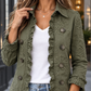 Ruffle Jacket Polyester A-Line with Cascading Ruffle Trim