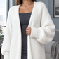 Plush Knit Open-Front Cardigan