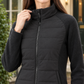 Quilted Jacket Polyester with Light Down-Filled Front and Stand Collar