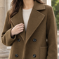 Jacket Polyester Double-Breasted Short Relaxed with Patch Pockets