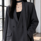 Blazer Polyester Relaxed Longline with Scarf Collar