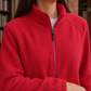 Fleece Jacket Soft Textured with High Stand Collar and Zip Pockets