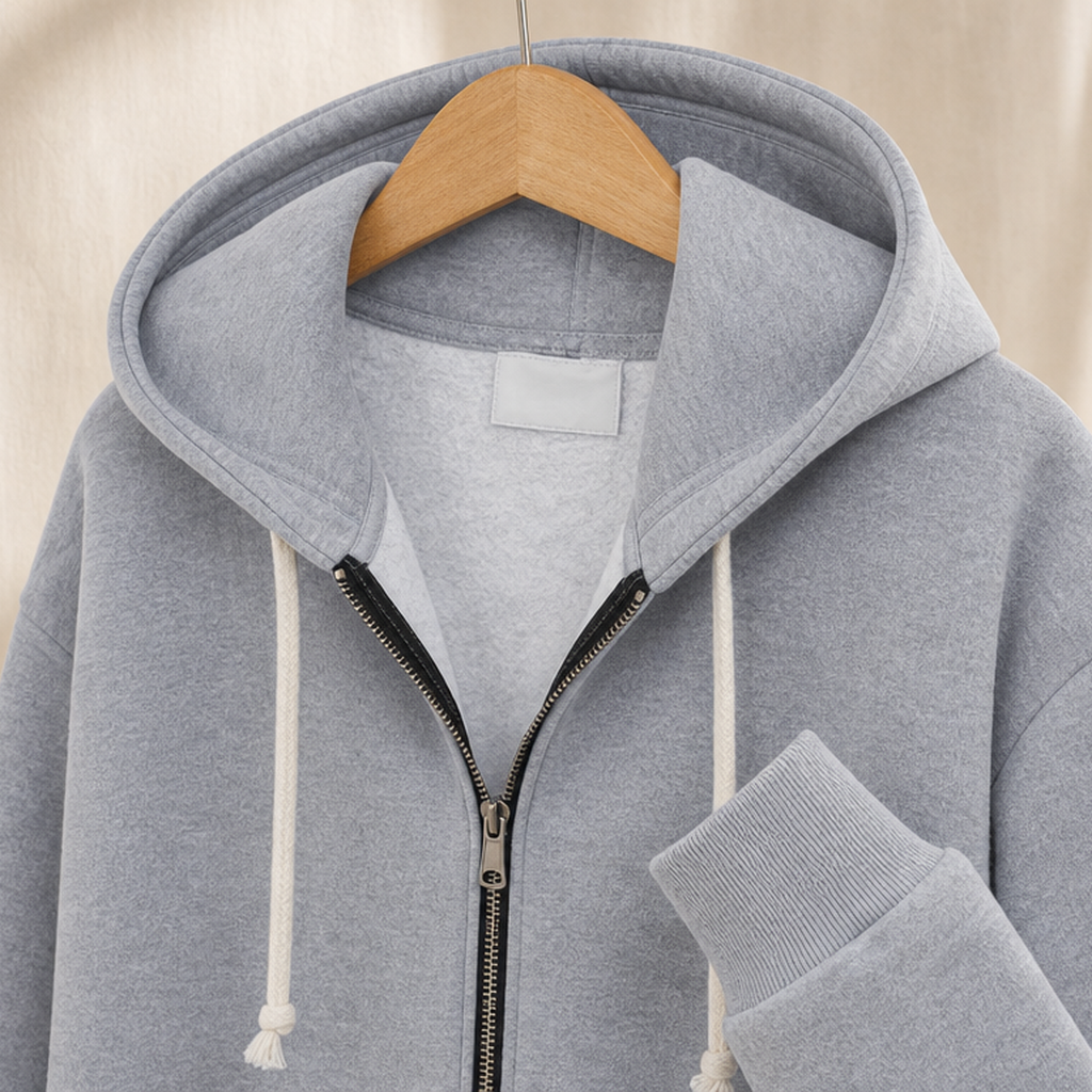 Longline Zip Hoodie