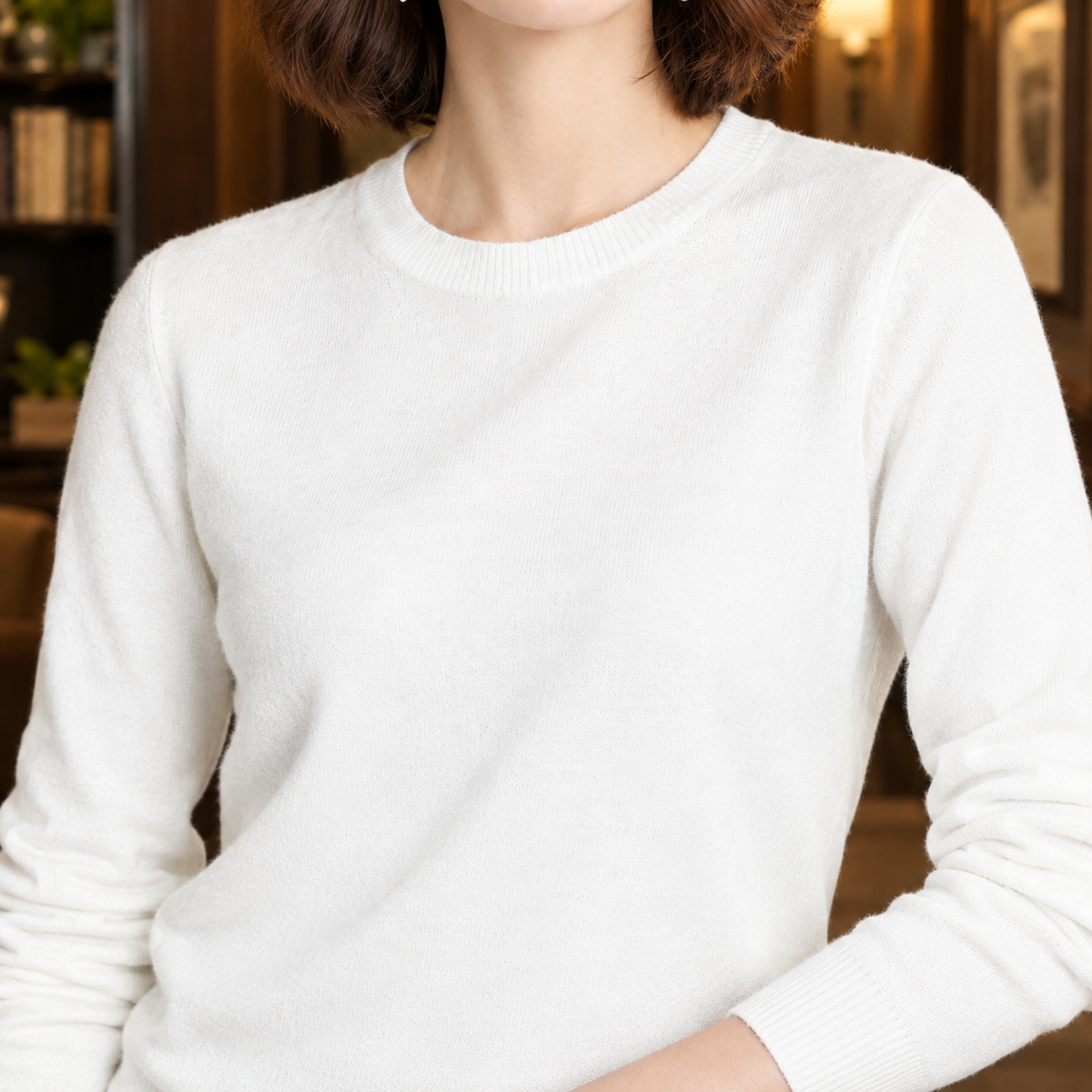 Fine Knit Crew Neck Jumper