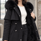 Hooded Coat Cotton Fill Longline with Plush Lining and Zip and Snap