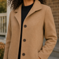 Coat Polyester Straight Cut Mid-Length with Notched Lapels