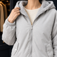 Hooded Jacket Polyester Fleece-Lined with Full Zip and Snap Pockets