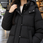 Puffer Jacket Down Filled Loose Waist-Length with Attached Hood