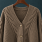 Relaxed Cable Knit Cardigan