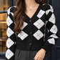 Argyle Cotton-Blend Cardigan