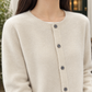 Soft Wool Button-Front Cardigan