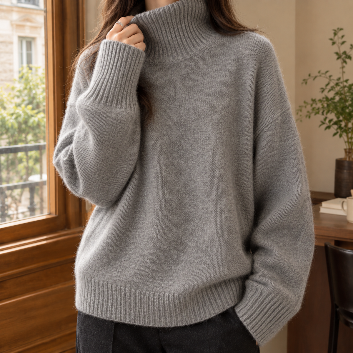 Oversized Roll Neck Jumper