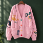 Embroidered Chunky Cable Cardigan