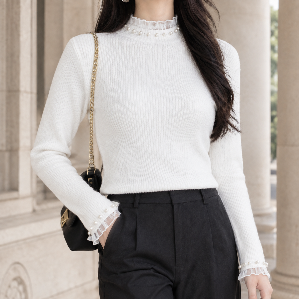 Pearl Trim Jumper