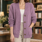 Wool-Blend Cable Knit Cardigan