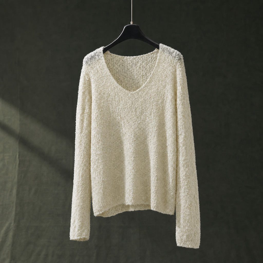 Open Knit Wool-Blend Jumper