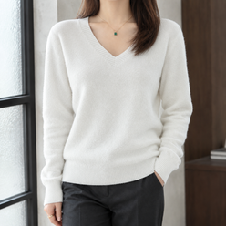 Soft Knit Relaxed V-Neck Jumper