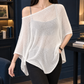 Asymmetric Silk-Blend Knit Top