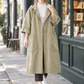 Hooded Coat Polyester Longline Relaxed with Oversized Patch Pockets