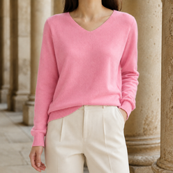 Fine Wool V-Neck Jumper