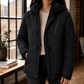 Utility Coat Polyester Padded Hip-Length with Hood and Zip Pockets