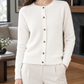 Relaxed Round Neck Button Cardigan