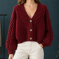 Relaxed Cable Knit Cardigan