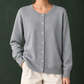Smooth Soft Knit Round Neck Cardigan