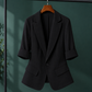 Blazer Polyester Tailored with Notched Lapels and Turned-Back Cuffs